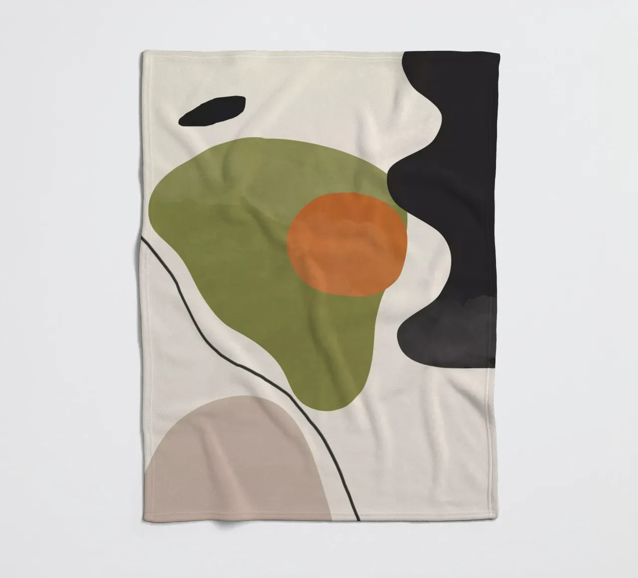 Abstrakte Formen 60 Fleecedecke von ThingDesign