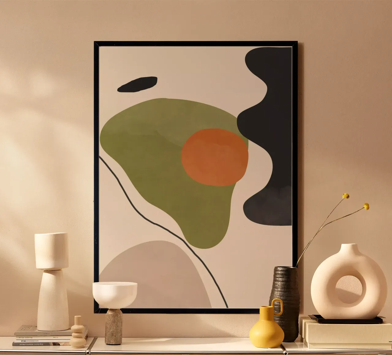 Formas abstractas 60 poster con marco de plástico de ThingDesign