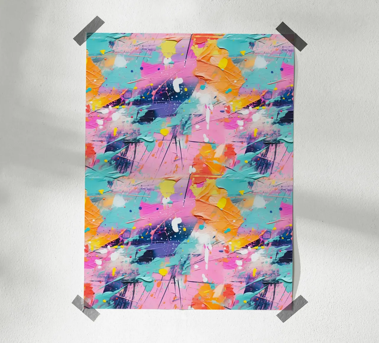 Paint Splatter Malerei Pinselstriche 8a Poster von Yaso Design Paint