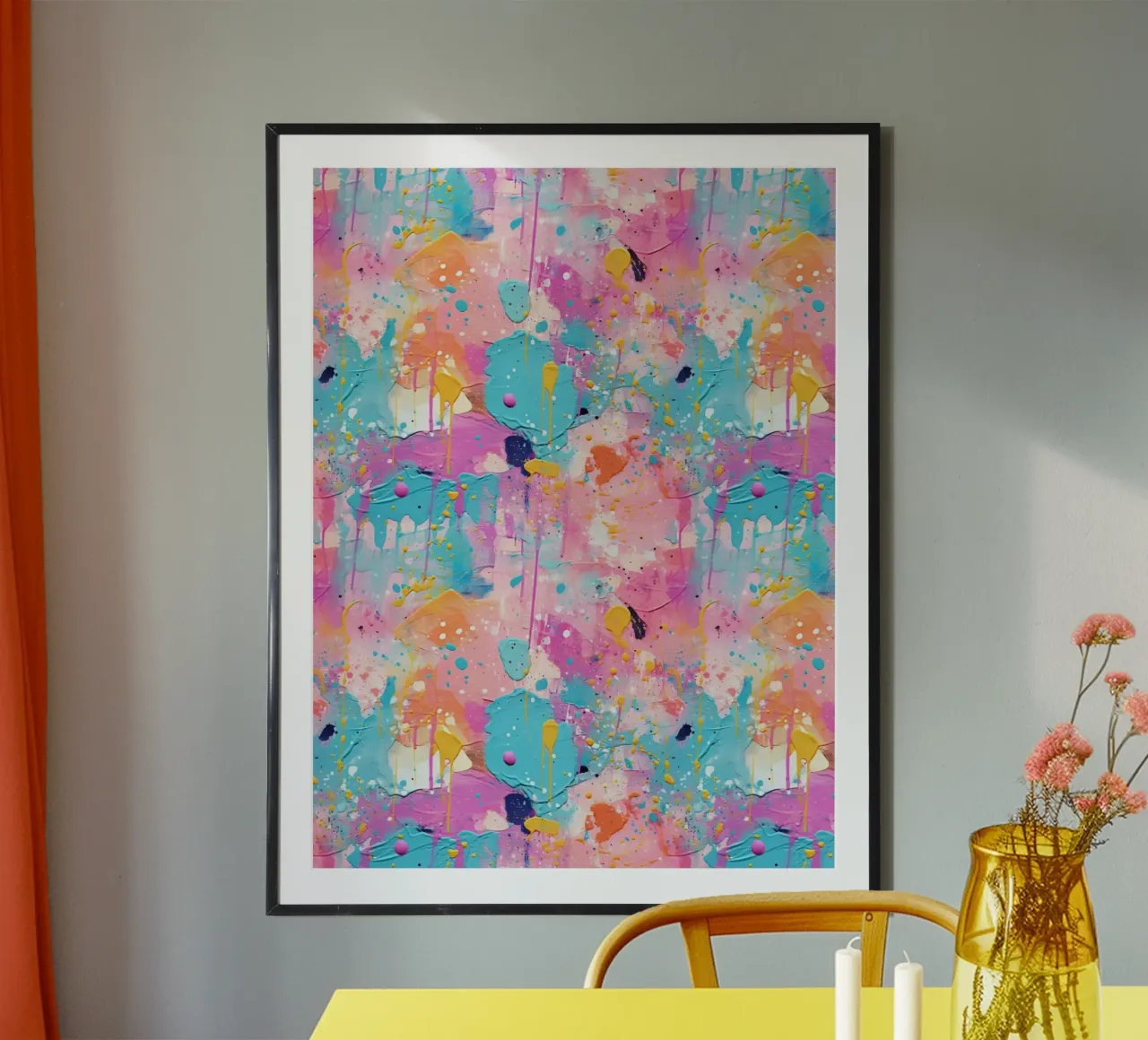 Paint Splatter Malerei Pinselstriche 9a Poster von Yaso Design Paint