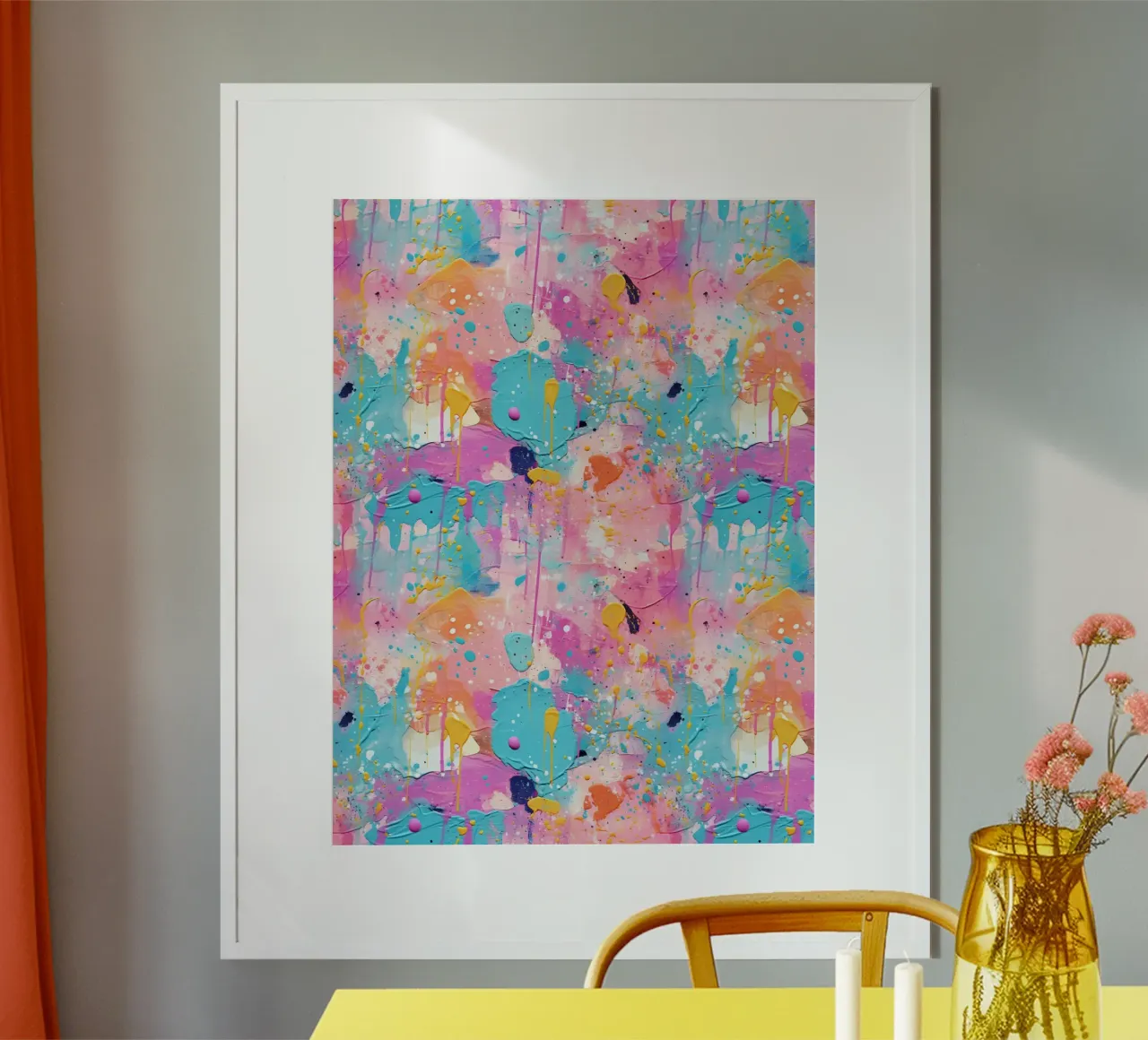 Paint Splatter Malerei Pinselstriche 9a Poster von Yaso Design Paint