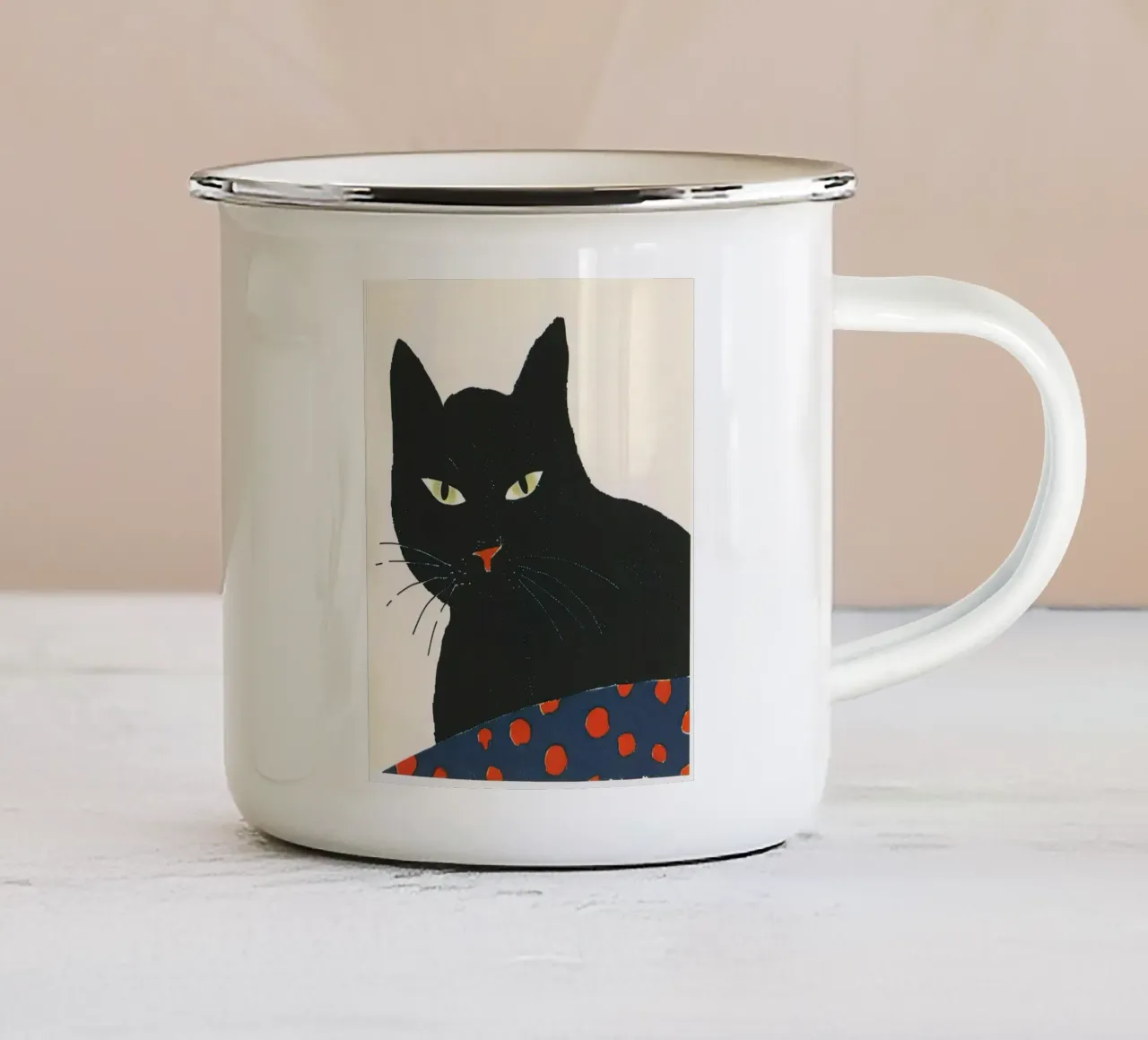 Gatto nero tazza in smalto da DaarbyN