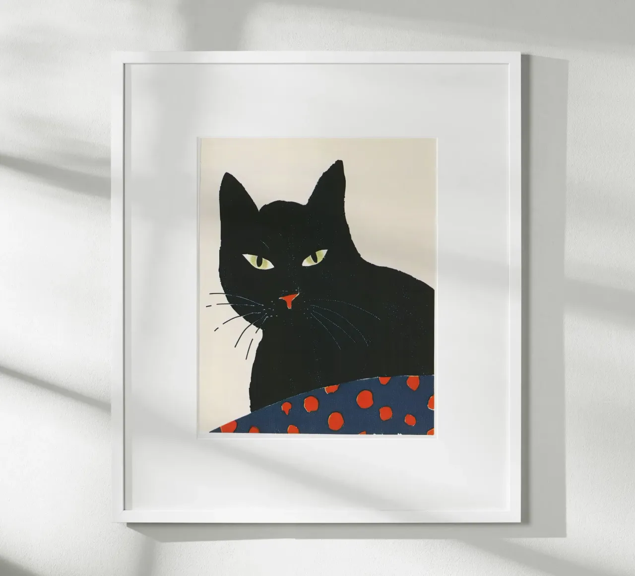 Gatto nero poster con telaio in alluminio da DaarbyN