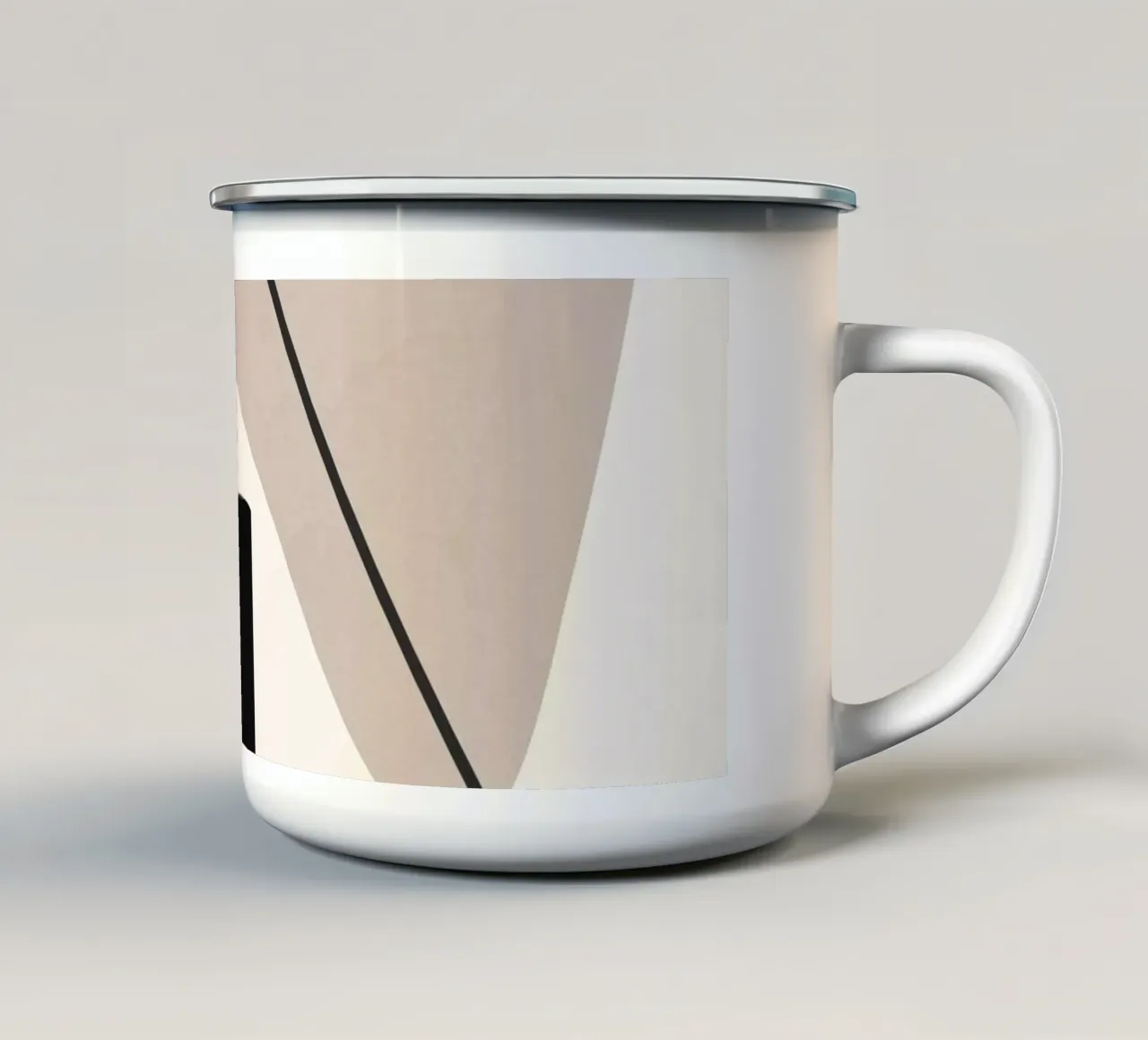 Abstracte vormen 61 emaille mok van ThingDesign