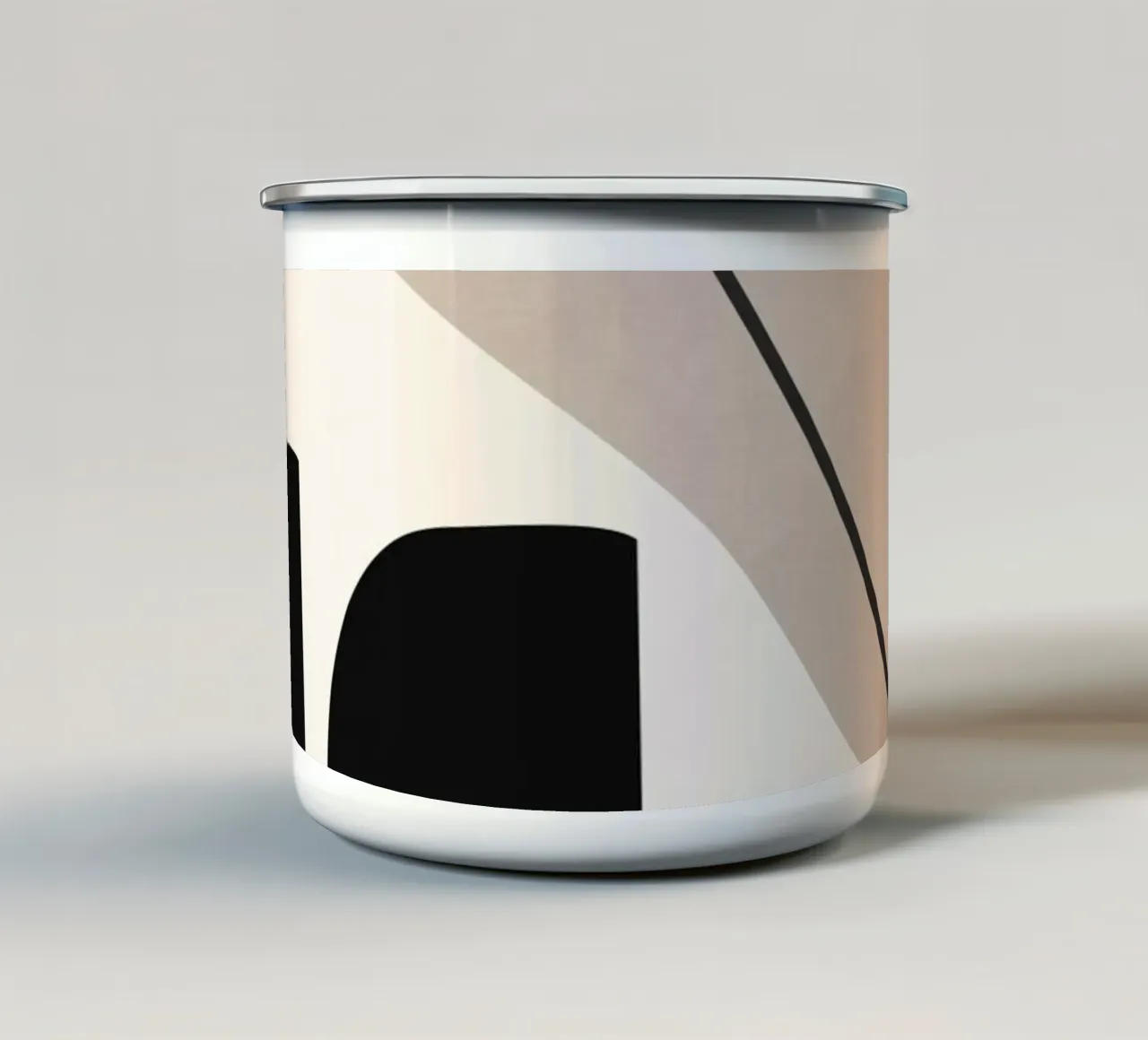Abstracte vormen 61 emaille mok van ThingDesign