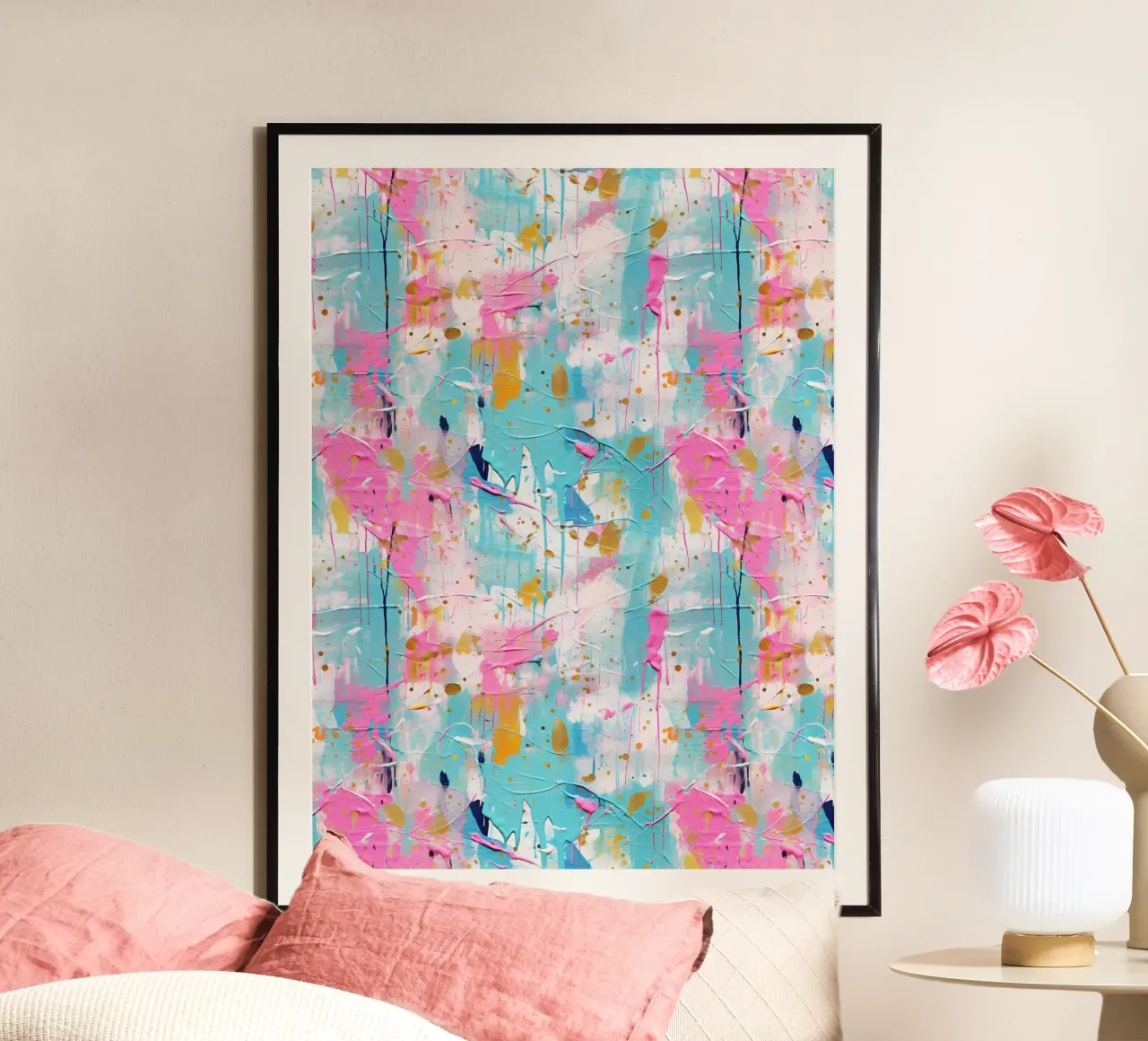 Paint Splatter Malerei Pinselstriche 12a Poster von Yaso Design Paint