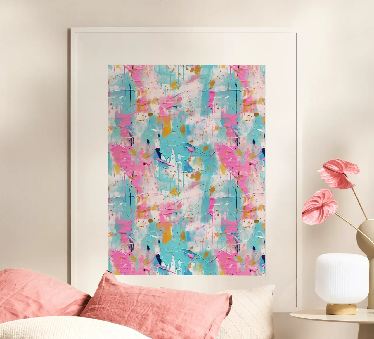 Paint Splatter Malerei Pinselstriche 12a Poster von Yaso Design Paint