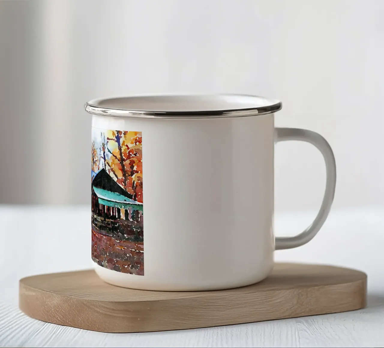 A Parigi tazza in smalto da Massimo Frascogna