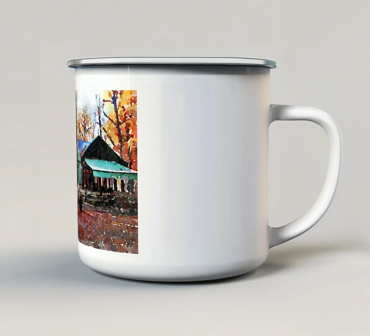 A Parigi tazza in smalto da Massimo Frascogna