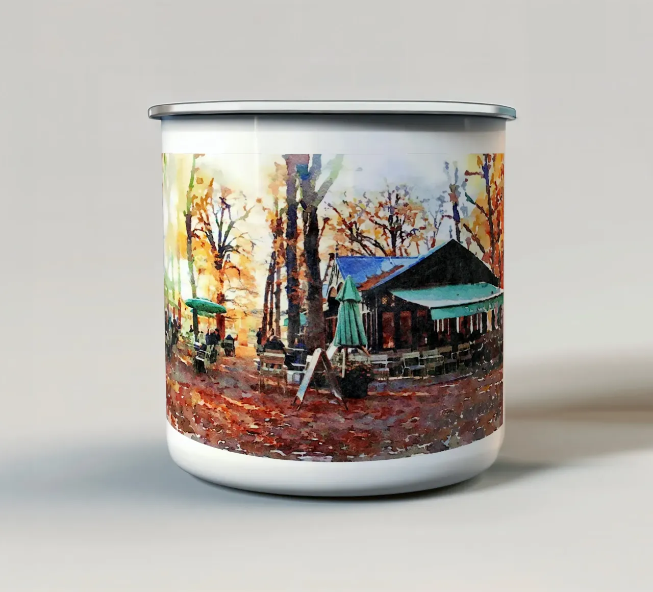 A Parigi tazza in smalto da Massimo Frascogna