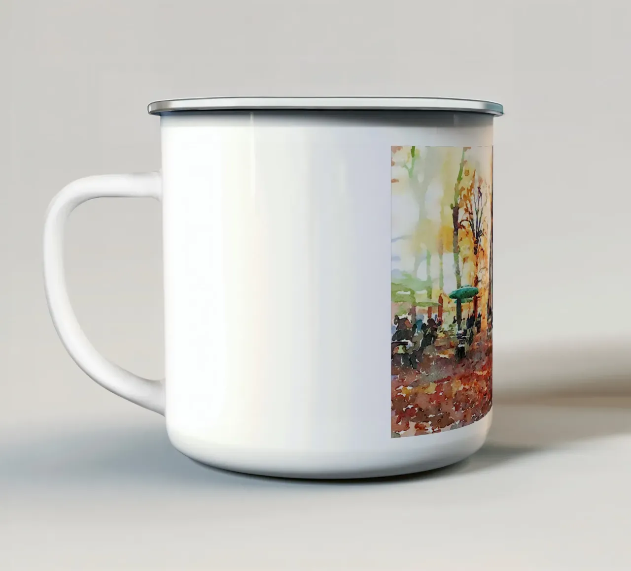 A Parigi tazza in smalto da Massimo Frascogna