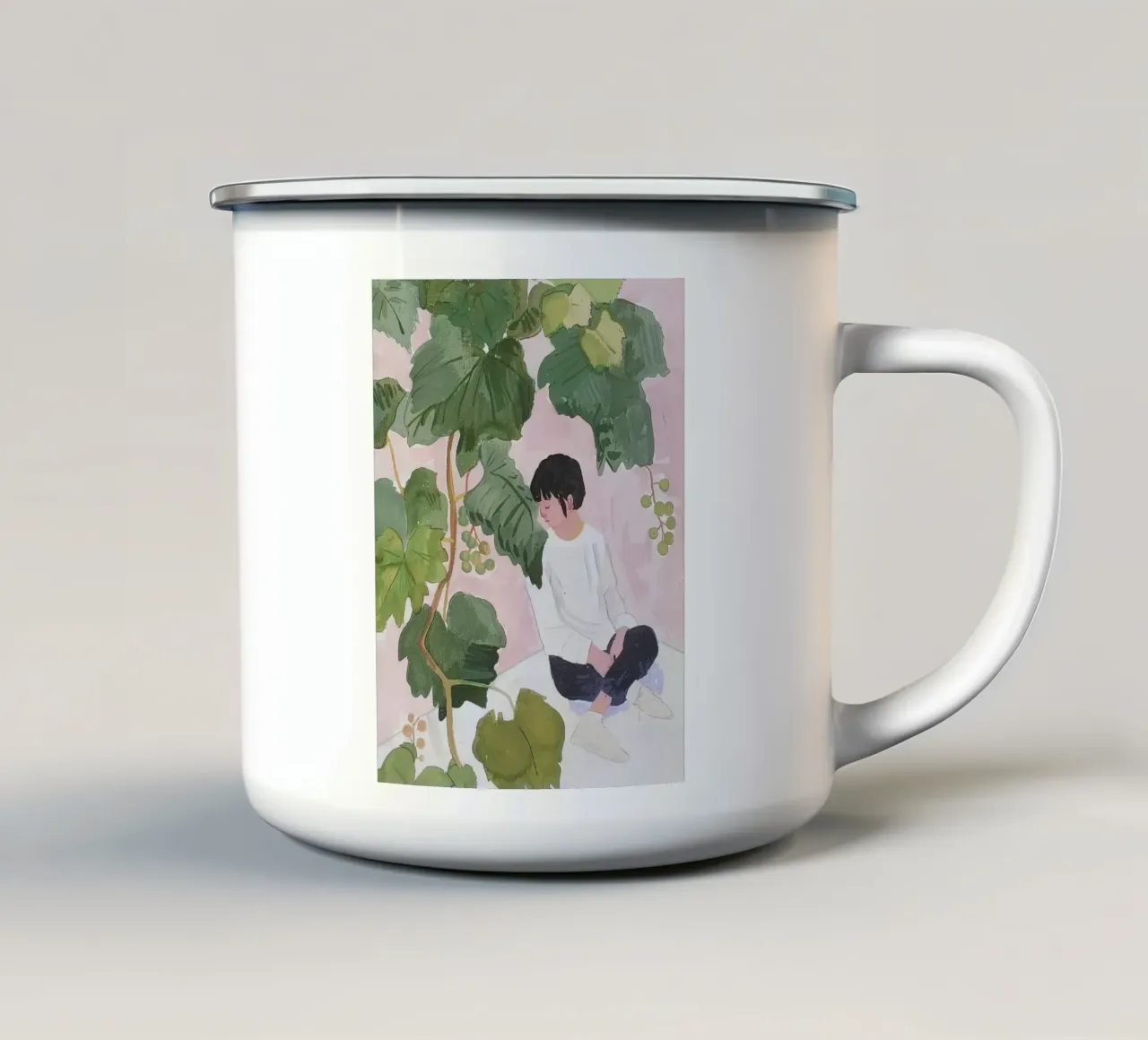 Momento di tranquillità sotto la vite tazza in smalto da DaarbyN