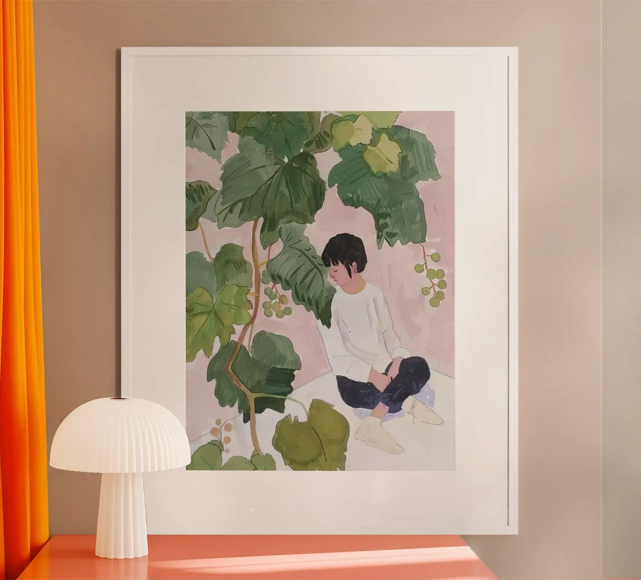 Momento di tranquillità sotto la vite poster con telaio in plastica da DaarbyN