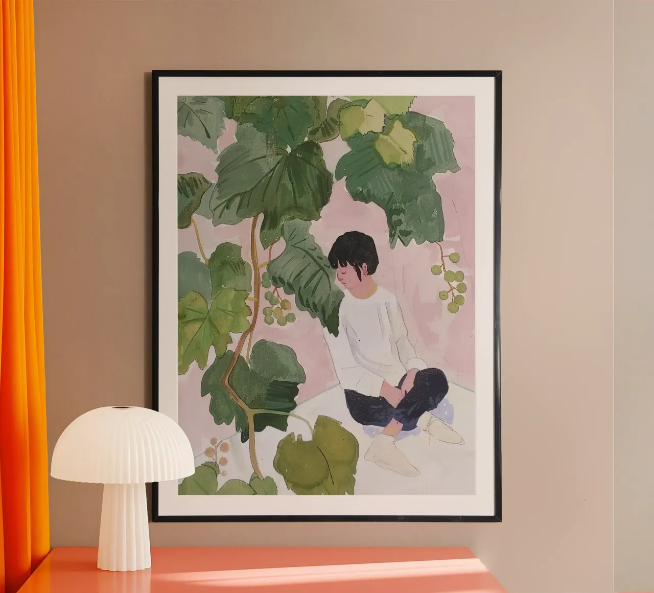 Momento di tranquillità sotto la vite poster con telaio in plastica da DaarbyN