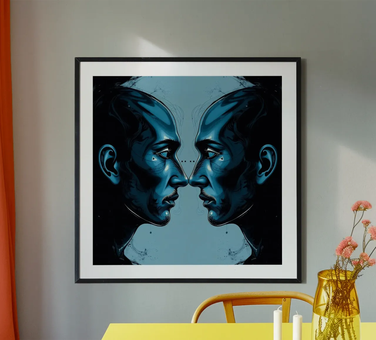 Immagine_specchio_blu_10 poster da AI-Portraits by LK
