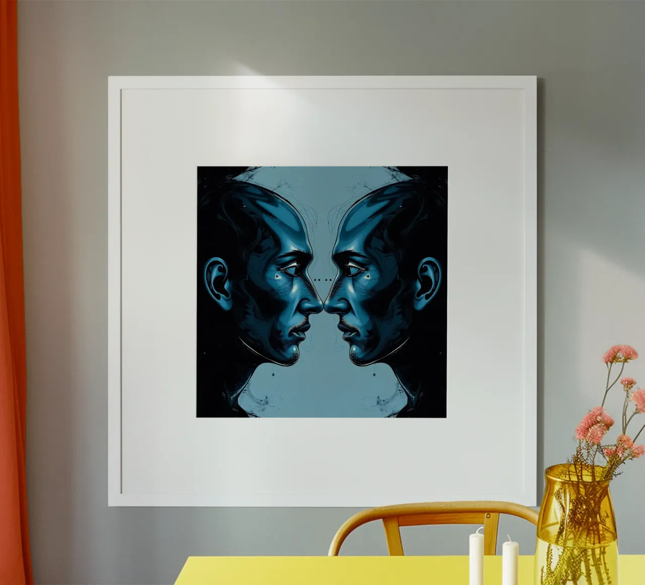 Immagine_specchio_blu_10 poster da AI-Portraits by LK