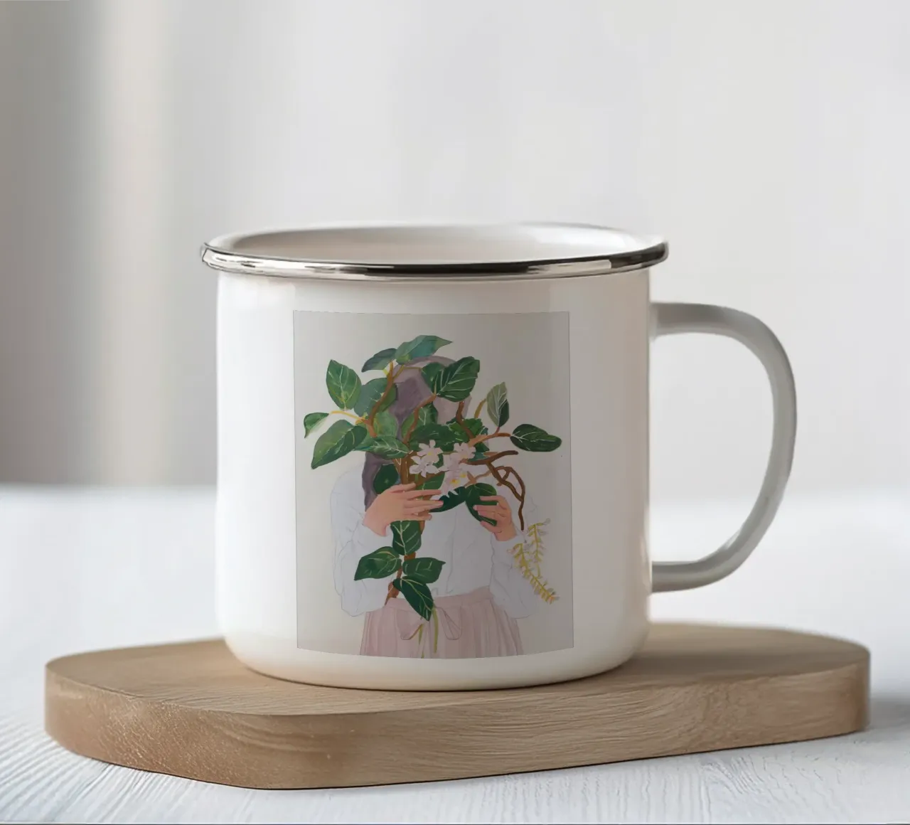 L'abbraccio della natura tazza in smalto da DaarbyN
