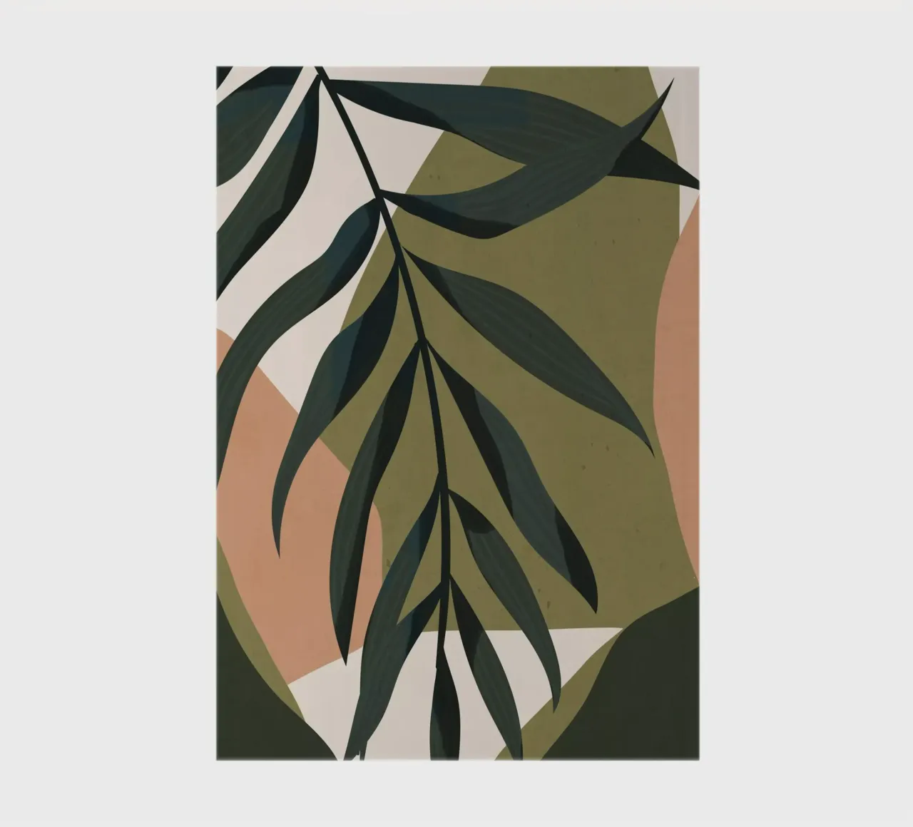 Tropical Leaf- Abstract Art notebook by ThingDesign