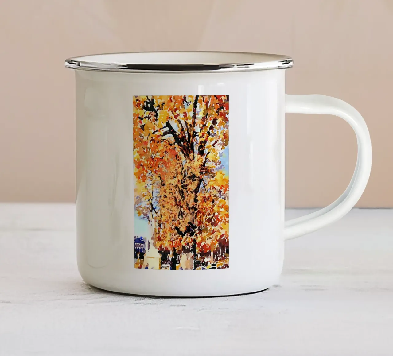 A Parigi tazza in smalto da Massimo Frascogna