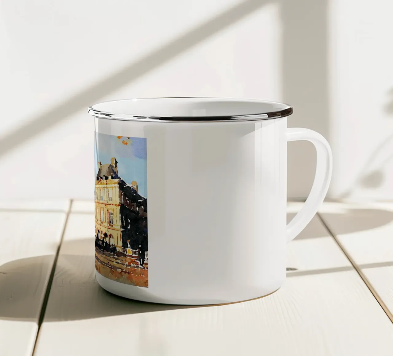 A Parigi tazza in smalto da Massimo Frascogna