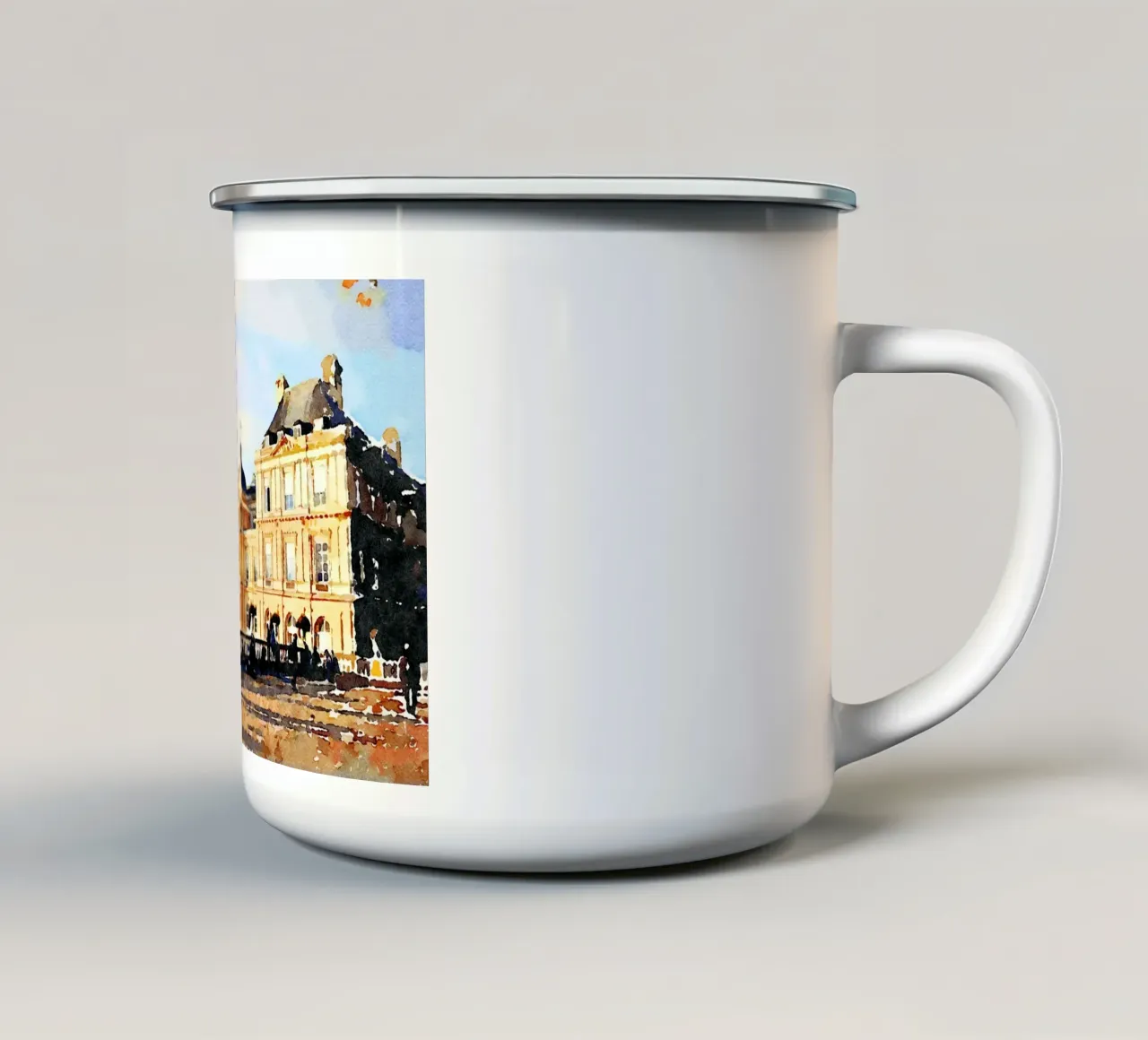 A Parigi tazza in smalto da Massimo Frascogna