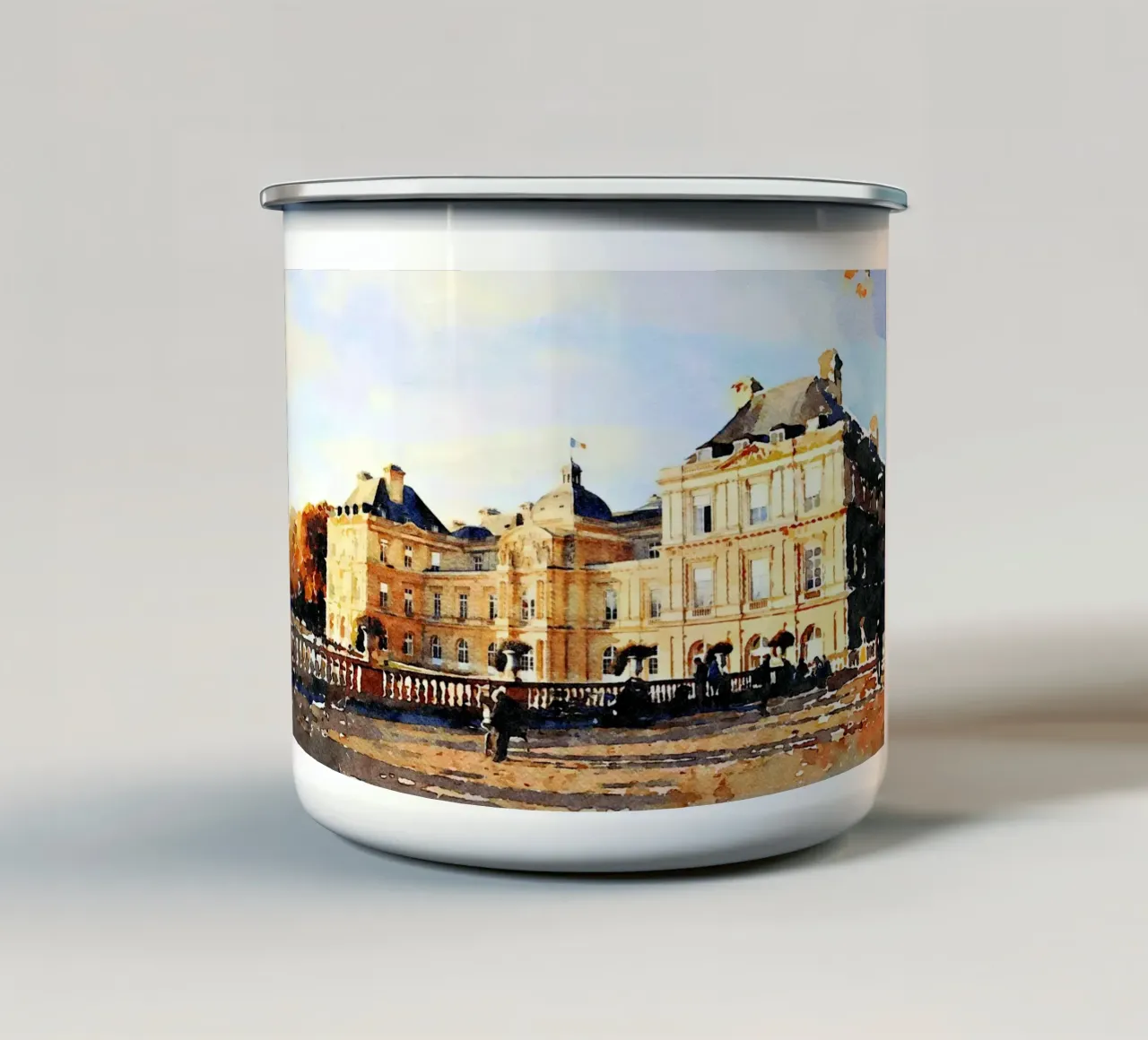 A Parigi tazza in smalto da Massimo Frascogna