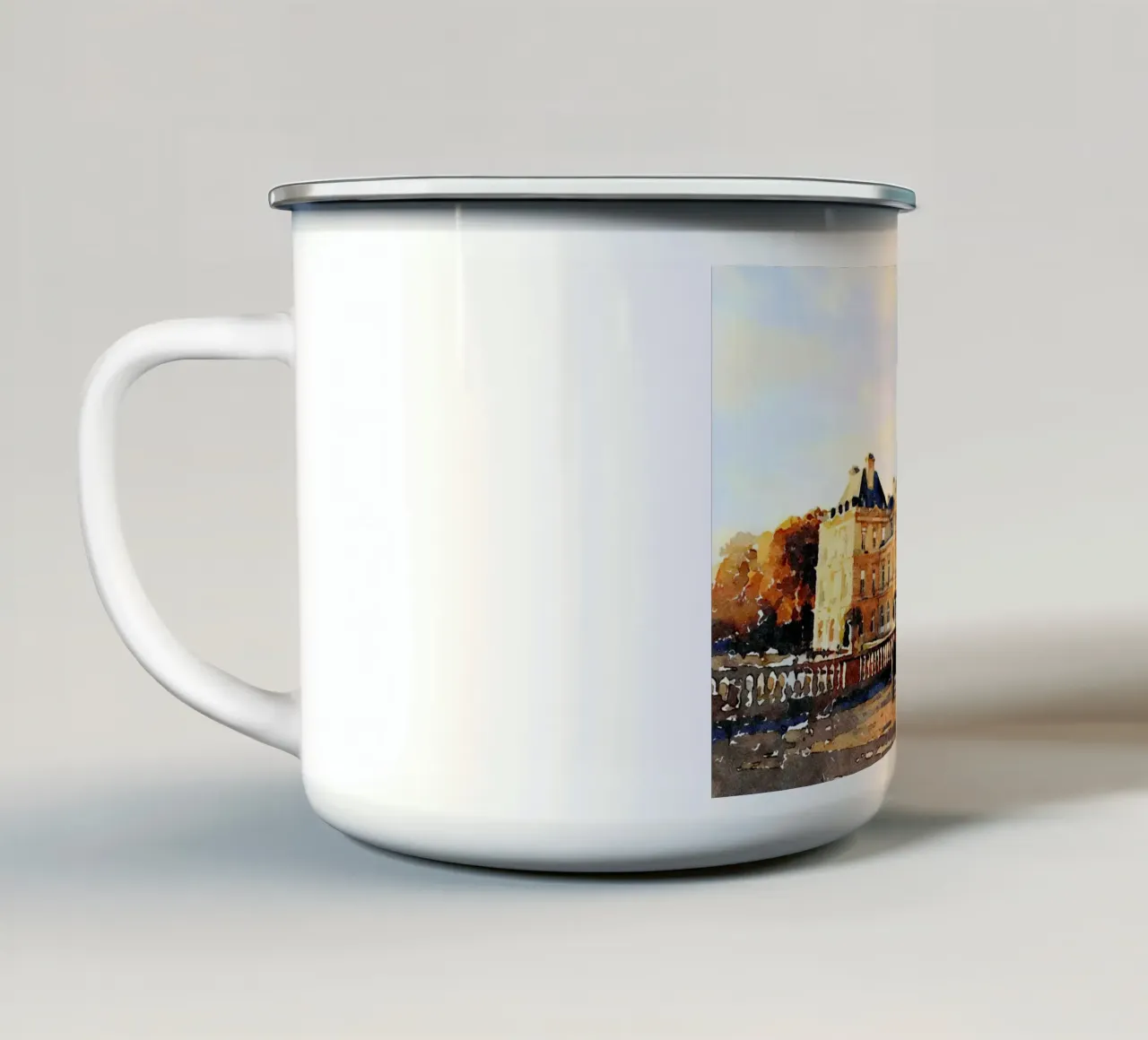 A Parigi tazza in smalto da Massimo Frascogna