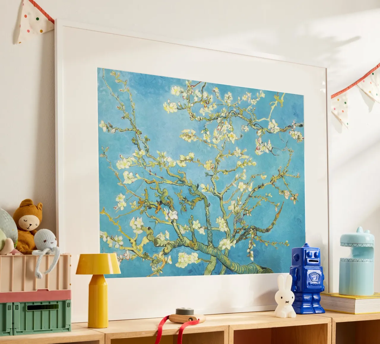 Mandorlo in fiore di Vincent van Gogh poster con telaio in plastica da Venus Art