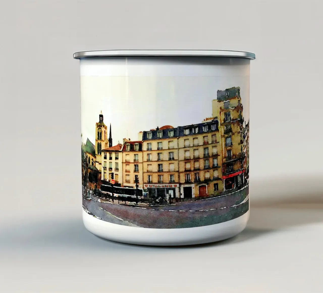 A Parigi tazza in smalto da Massimo Frascogna