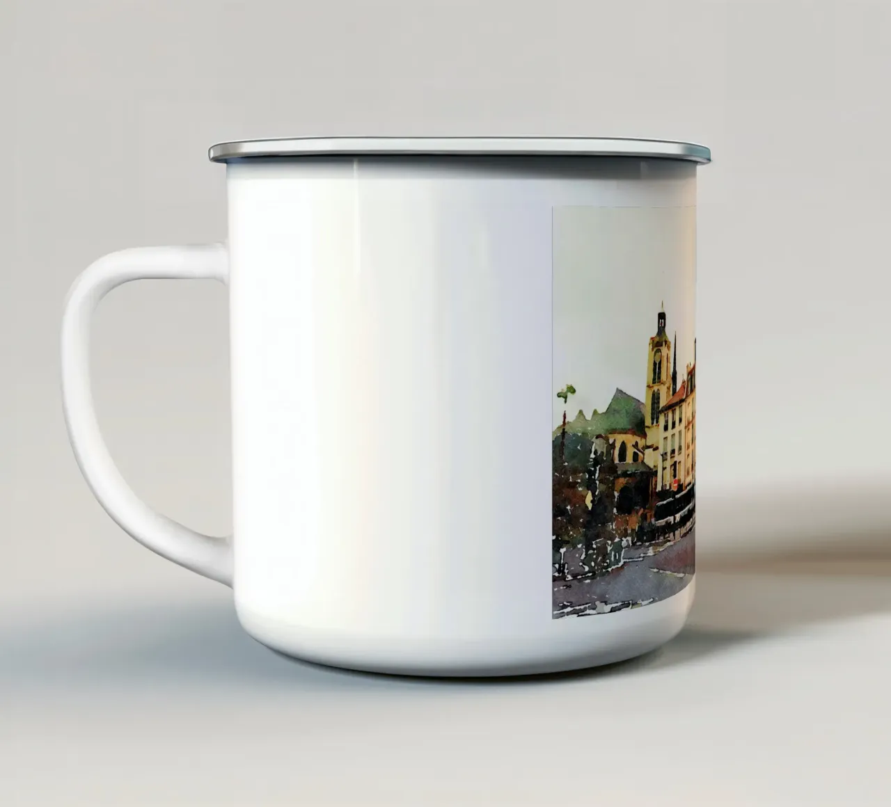 A Parigi tazza in smalto da Massimo Frascogna