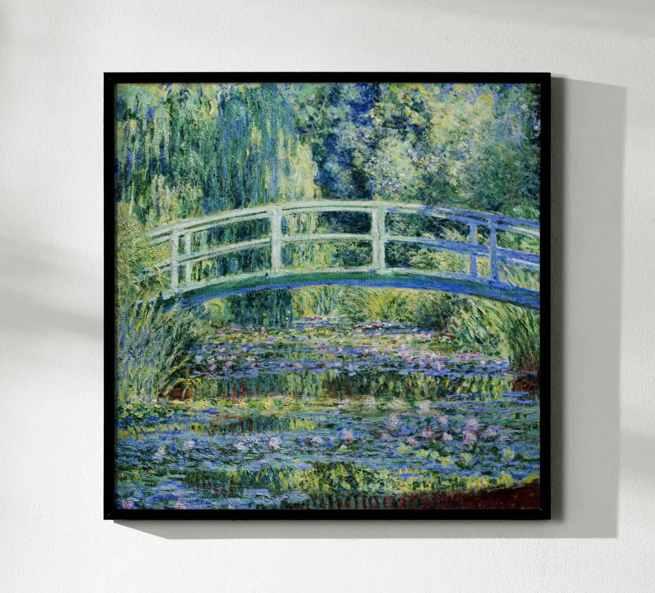 Ninfee e ponte giapponese (1899) di Claude Monet poster con telaio in alluminio da Venus Art