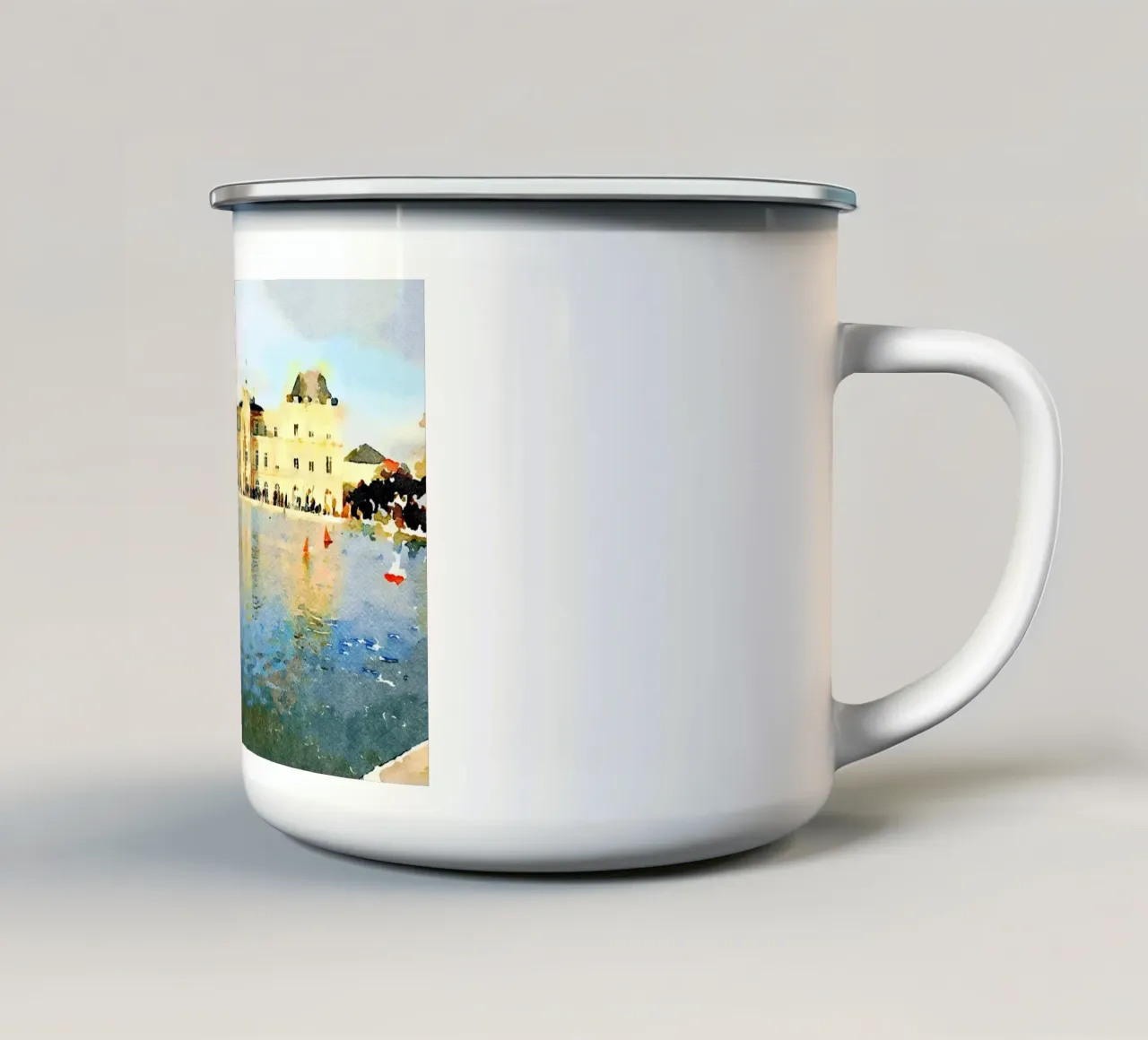 A Parigi tazza in smalto da Massimo Frascogna