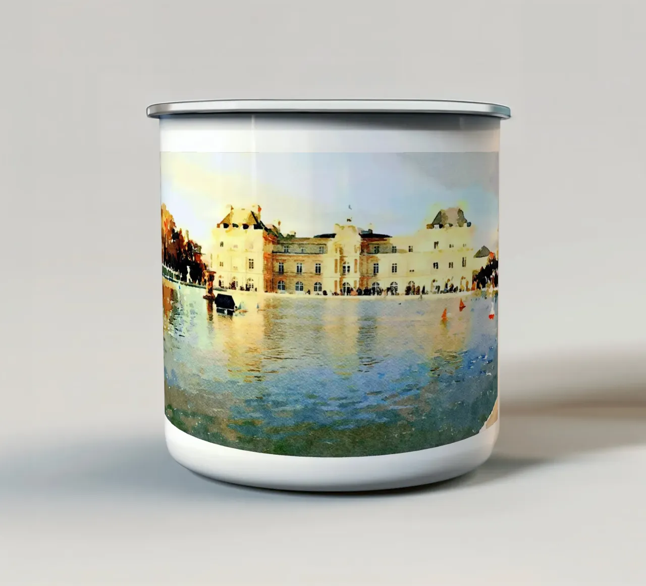 A Parigi tazza in smalto da Massimo Frascogna