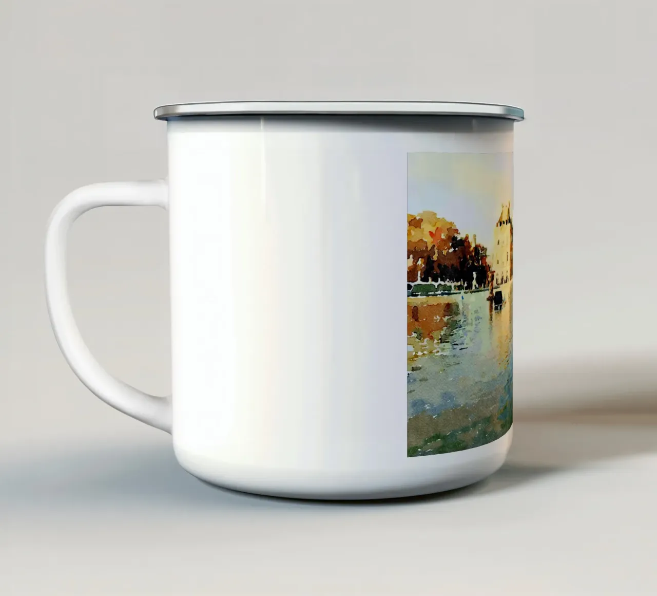 A Parigi tazza in smalto da Massimo Frascogna