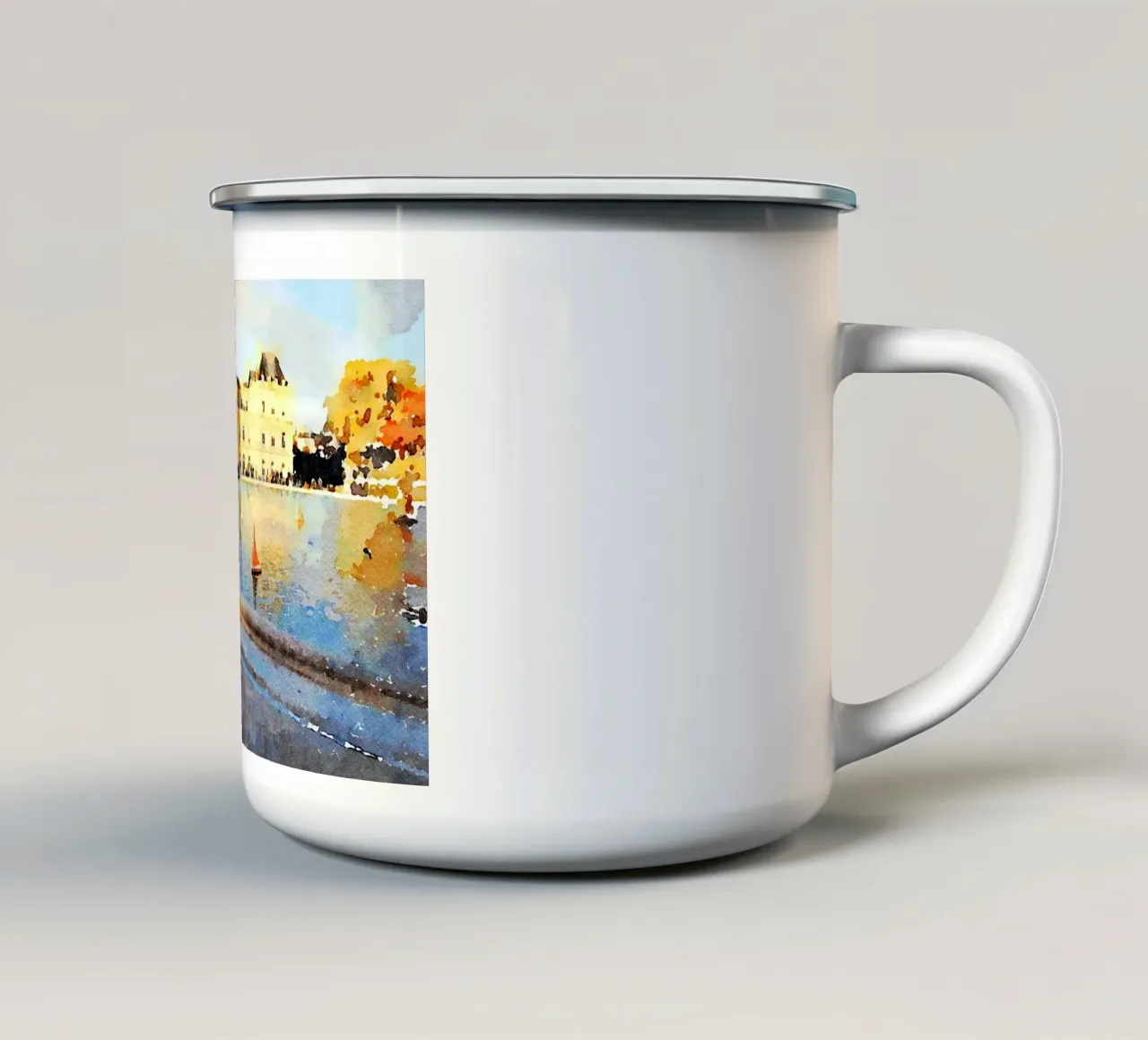 A Parigi tazza in smalto da Massimo Frascogna
