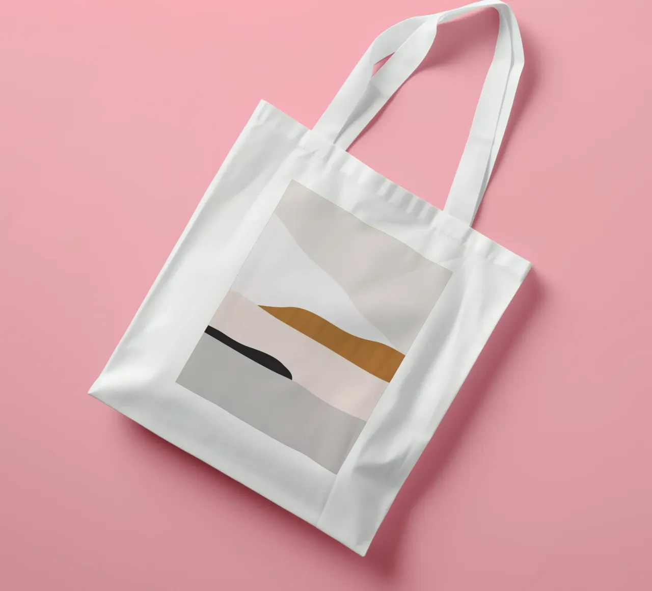 Paesaggio d'arte minimale 2 borsa in juta da ThingDesign