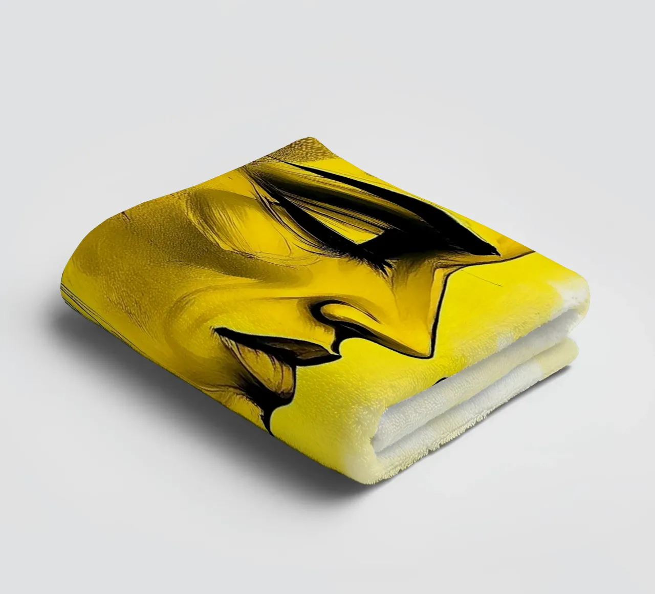 reflet_jaune_4 serviette de bain de AI-Portraits by LK
