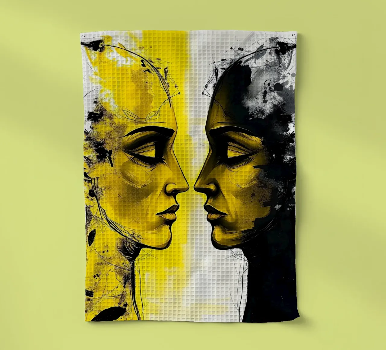 reflet_jaune_4 torchon de AI-Portraits by LK