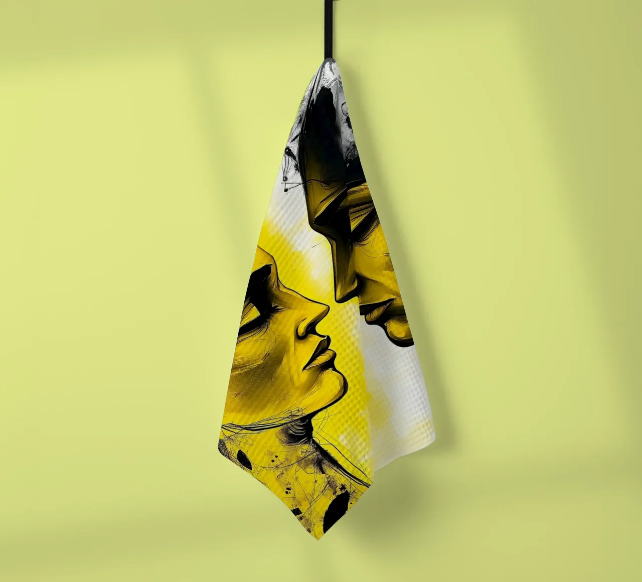 reflet_jaune_4 torchon de AI-Portraits by LK