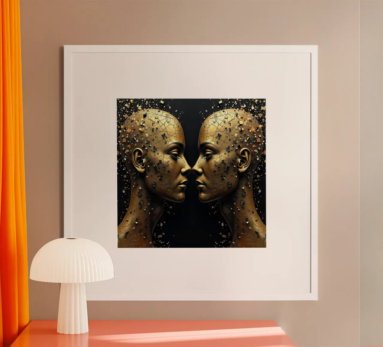 Immagine_specchio_oro_1 poster da AI-Portraits by LK