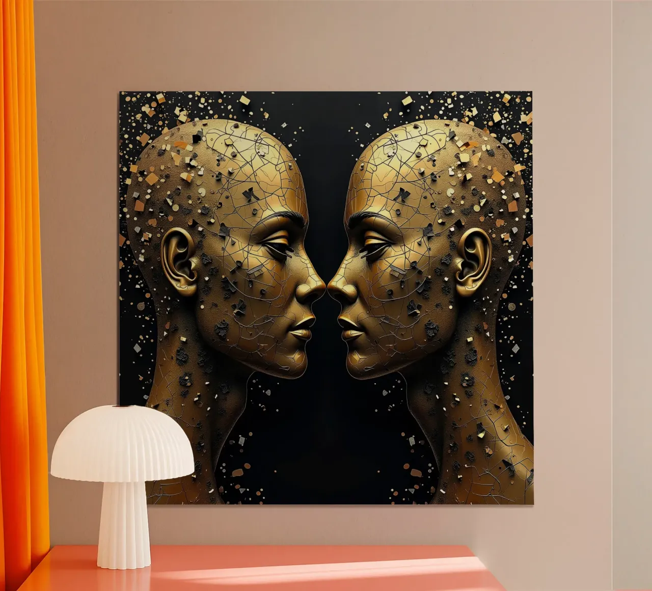 Immagine_specchio_oro_1 poster da AI-Portraits by LK