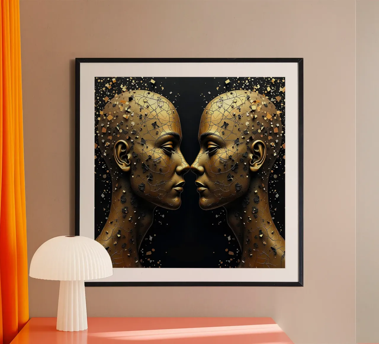 Immagine_specchio_oro_1 poster da AI-Portraits by LK