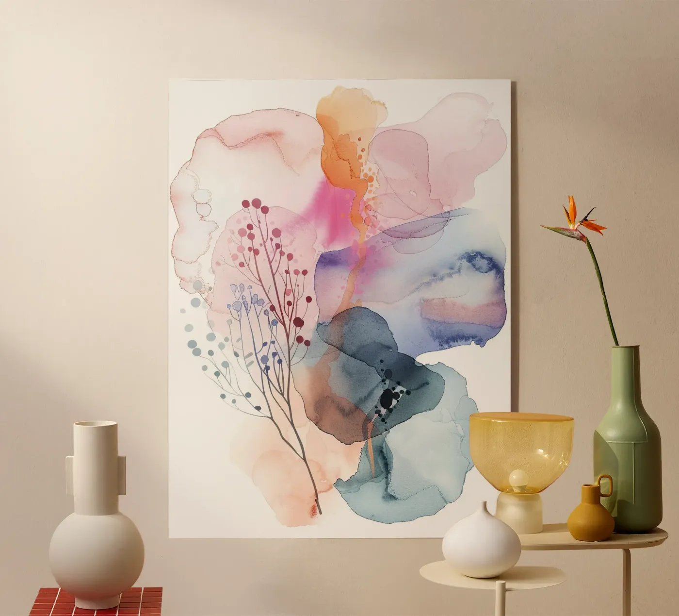 Boho Astratto 4a plexiglass da Yaso Design Boho & Botanic