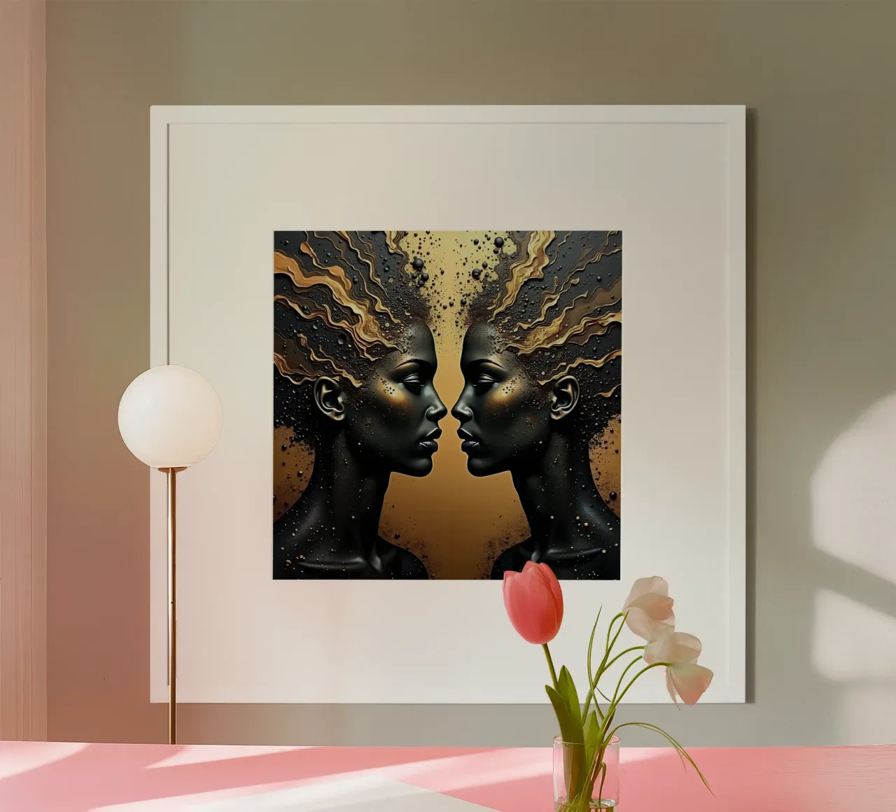Immagine_specchio_oro_2 poster da AI-Portraits by LK