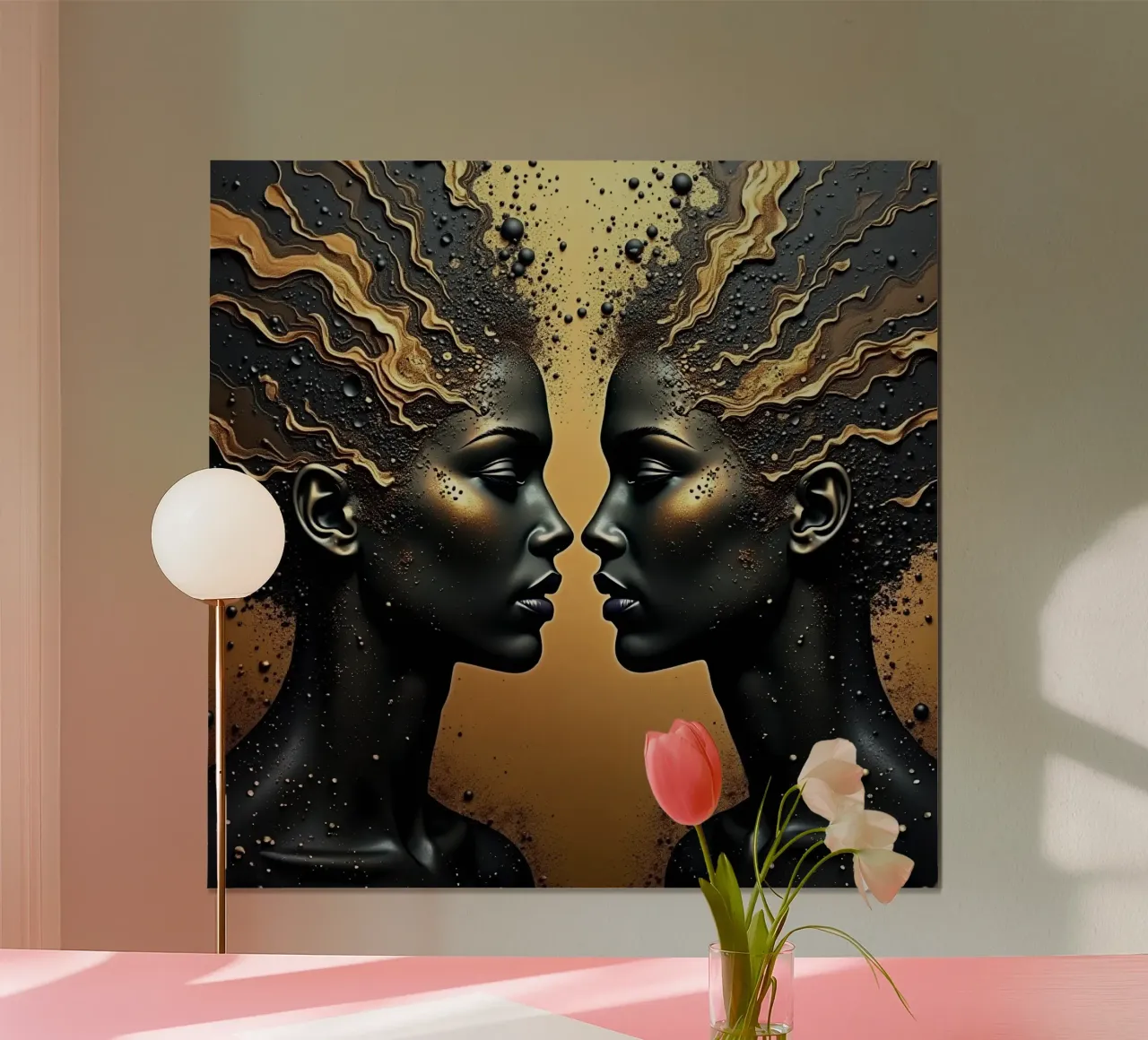 Immagine_specchio_oro_2 poster da AI-Portraits by LK