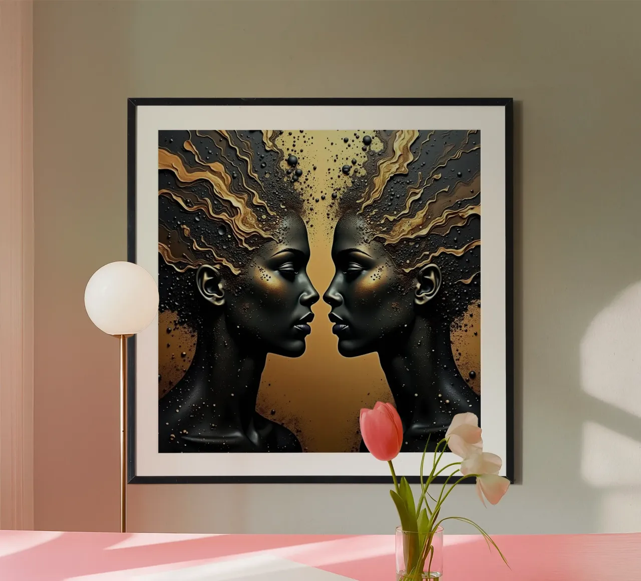 Immagine_specchio_oro_2 poster da AI-Portraits by LK
