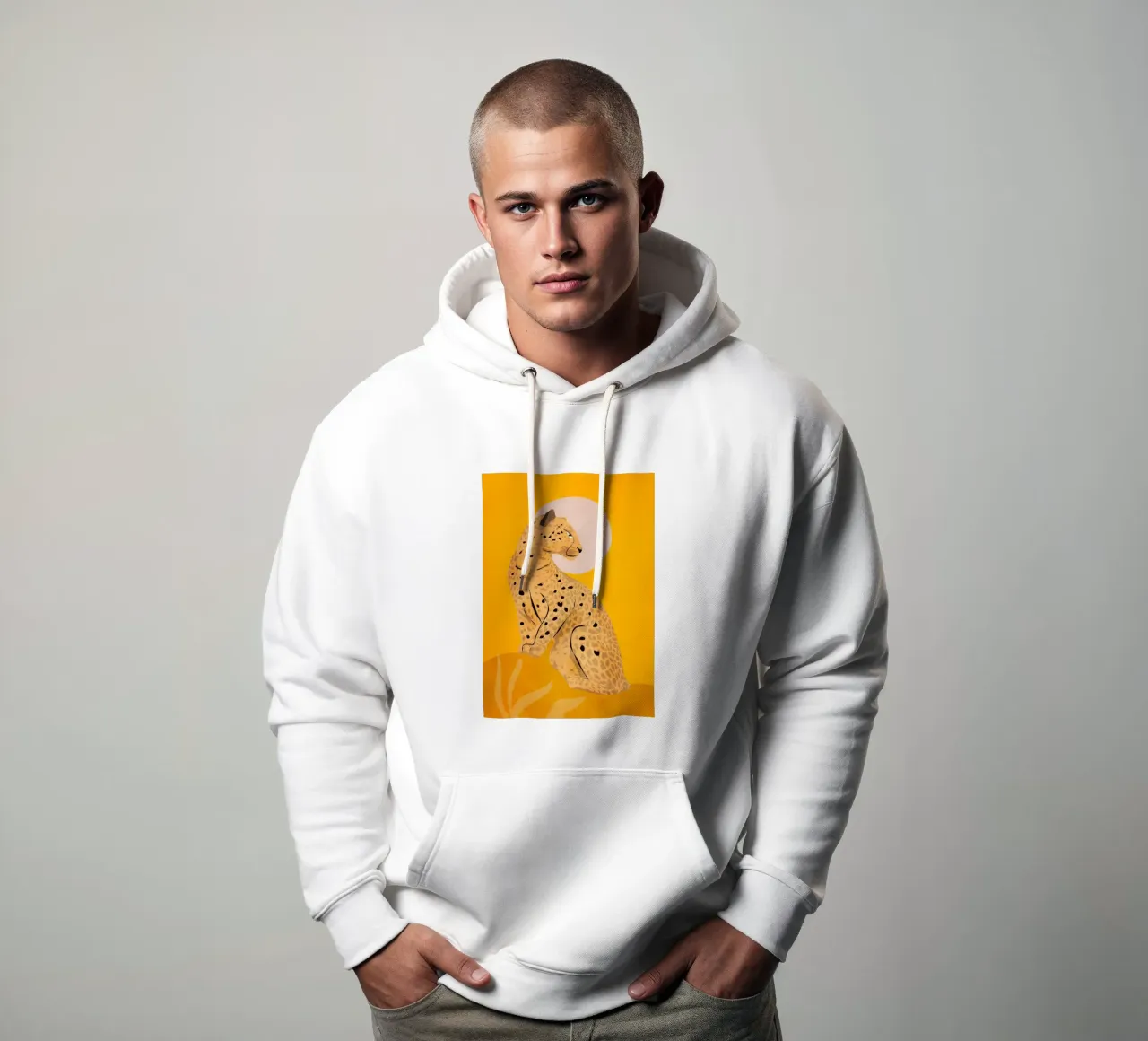 Leopardo felpa con cappuccio da ThingDesign