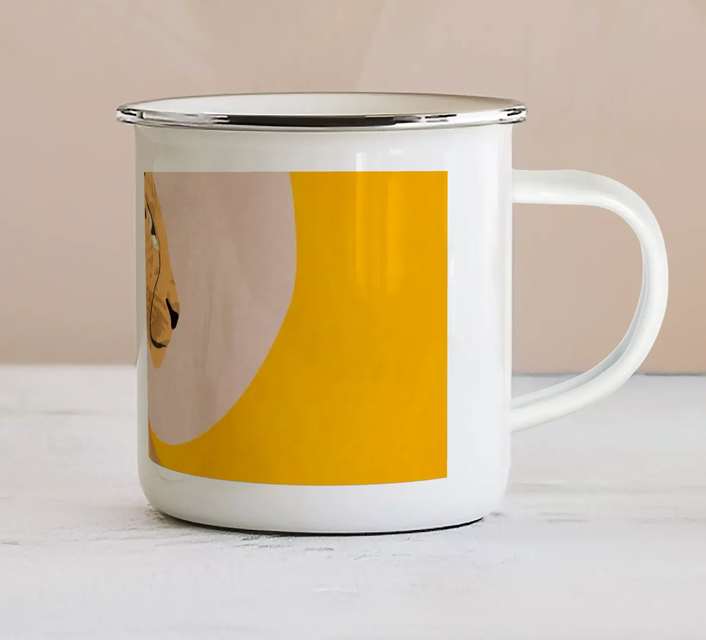 Leopard enamel mug by ThingDesign
