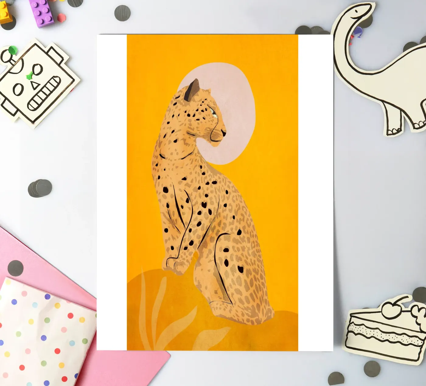 Leopard sticker sheet by ThingDesign