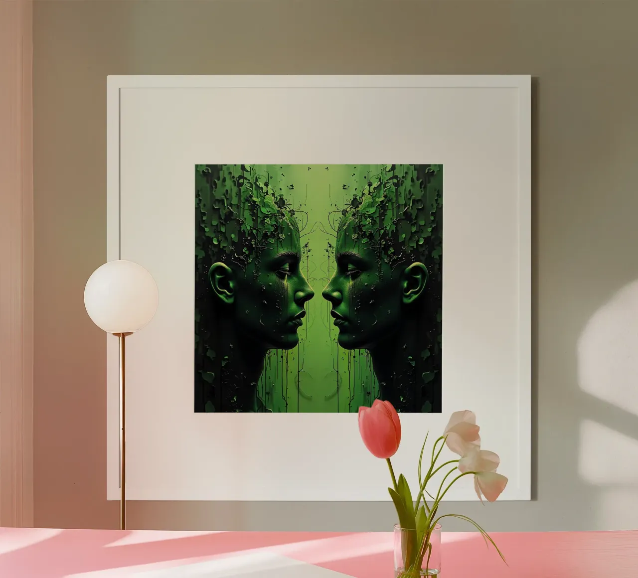 Immagine_specchio_verde_1 poster da AI-Portraits by LK